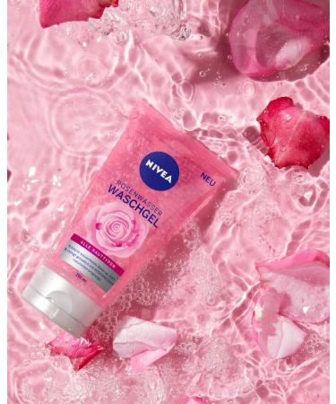 Nivea Rose Water Washing Gel 150ml - Micellar Technology Facial Cleanser for All Skin Types - Buy Online on SooperMarket.com