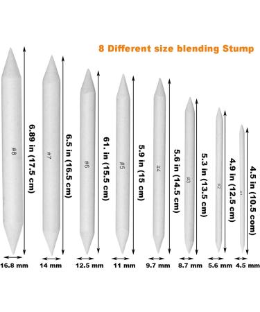 22-Piece Blending Stumps & Tortillions Set with Sharpeners, Extension Tool, and Eraser - Ideal for Student Sketch Drawing - Buy Online on SooperMarket.com