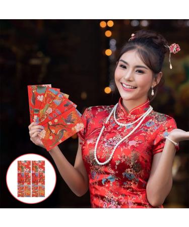MAGICLULU 18pcs Year of The Tiger is a Blessing Chinese Red Envelopes Chinese Red Packet Envelope Chinese Hongbao Cash Pocket Gift Money Envelopes 2022 Red Envelopes China Festive Paper Red 17X9X0.1CM - Buy Online on SooperMarket.com