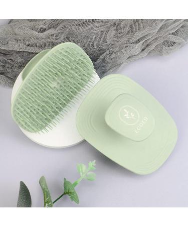 ecoed Scalp Massager Shampoo Brush - Dandruff Removal & Scalp Care - Wet/Dry Detangler for Men & Women - Short/Medium Hair - Green - Buy Online on SooperMarket.com
