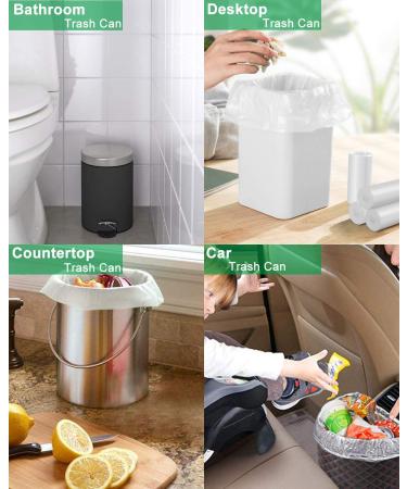 1.2 Gallon Compostable Trash Bags - Small Strong Garbage Bags for Bathroom, Office, Kitchen - Fits 4.5-5 Liter Cans - White Compost Bags - Buy Online on SooperMarket.com