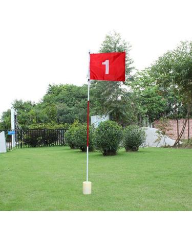 Boshen 1 Set/2 Set Golf Flagstick Practice Golf Putting Green Flags Hole Cup Set for Backyard Golf Court