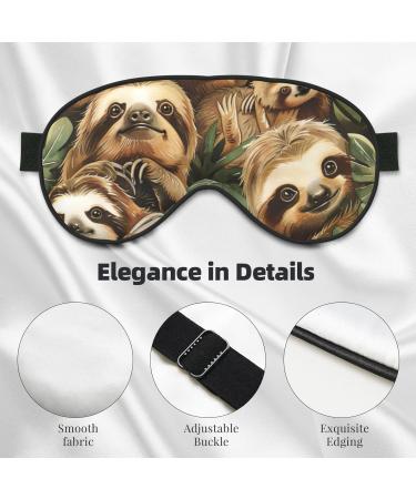 SSIMOO Cute Sloth Soft Sleep Eye Mask | Breathable Travel Eye Patch for Women | Ideal for Relaxation & Sleep - Buy Online on SooperMarket.com