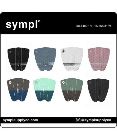SYMPL Surfboard Traction Pad - 3 Piece Deck Pad for Surfing, Skimboarding - Maximum Grip, 3M Adhesive - Fits Surfboards, Skimboard, Longboard, Fish - Mint - Buy Online on SooperMarket.com