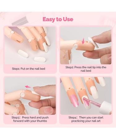 Flexible Practice Hand for Acrylic Nails + 300PCS Nail Tips & Tools - Nail Technician Training Kit - Buy Online on SooperMarket.com