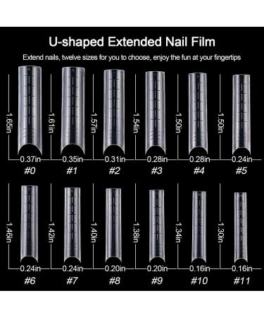 Kalolary Nail Extension Set - 120 U-Curve Nail Tips 50 Art Forms Nail Clips & Dual-Ended Brush | DIY Nail Art Tools for Stunning Manicures - Buy Online on SooperMarket.com