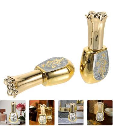 FRCOLOR Vintage Rose Glass Perfume Bottles - Refillable Spray Vial for Travel | 2pcs Essential Oil Bottle Set - Buy Online on SooperMarket.com