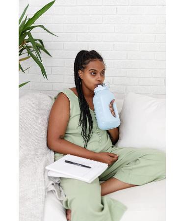 Ello Hydra 64oz Half Gallon Jug | Time Marker, Leak-Proof Lid, BPA/BPS Free | Halogen Blue - Buy Online on SooperMarket.com