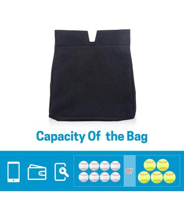 VISEMAN Extra Large Black Umpire Ball Bag for Baseball/Softball with Belt - Buy Online on SooperMarket.com