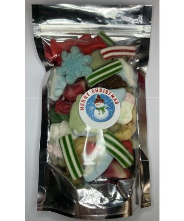 Merry Christmas Snowman Gummy Sweet Pick N Mix Gift Pouch Present 200g
