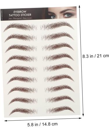 Baluue 63 Sheets Waterproof Eyebrow Stickers Imitation Eyebrow Stick on Eyebrows Makeup Brow Sticker Brown - Buy Online on SooperMarket.com