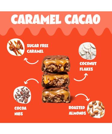 ahead ACHIEVE Keto Chocolate Bars 18x35g | Caramel Cacao Low Carb Sugar Free with MCT-Fats | 100% Natural Keto & Healthy Snacks - 18 Count - Buy Online on SooperMarket.com