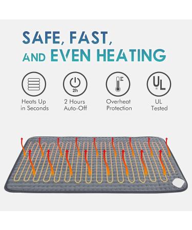 VIRTCOOY Heating Pillows for Cramps | Fast Warming Electrical Heat Pads | 10 Settings Washable & Foldable | Ideal Thermal Heat Solution for Cold Weather - EU No Button 43*84 - Buy Online on SooperMarket.com