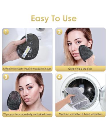 Buy SINLAND Reusable Makeup Remover Pads - Gentle Microfiber Cleansing Cloths for All Skin Types | Pack of 12 with Laundry Bag - Eco-Friendly & Perfect for Face Eyes Lips - Buy Online on SooperMarket.com