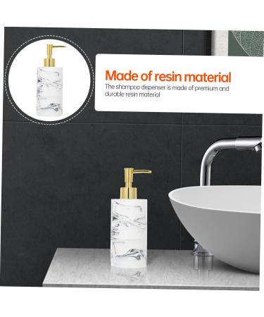 PRETYZOOM 1pc Simple Storage Decorative Bath Lovely Press-Type Liquids Shower Resin Supply Replacement Use White 19.00X7.00X7.00CM - Buy Online on SooperMarket.com