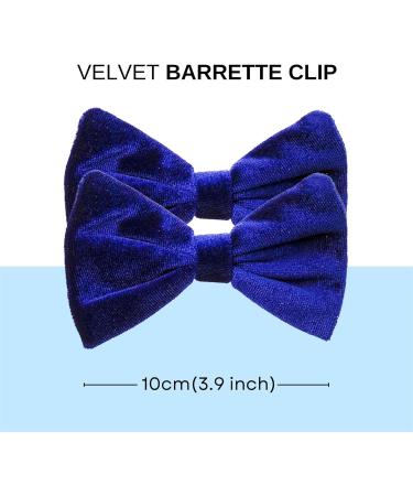 BasicSense Velvet Hair Clip for Women & Girls - 2 Pack Royal Blue | Stylish Hair Accessories for All Occasions - Buy Online on SooperMarket.com