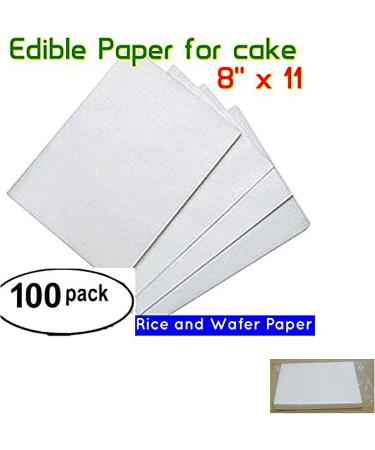 Edible Rice and Wafer Paper  8.5 x 11 Inch Wafer Paper (100  White) - Buy Online on SooperMarket.com