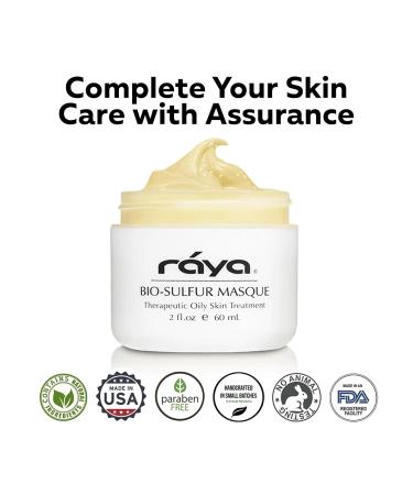 Raya Bio-Sulfur Masque | Deep Cleansing Facial Clay Mask for Oily Skin | Exfoliating Face Pack with Vitamin-B & Bio Sulfur | Control Breakouts & Oiliness - Buy Online on SooperMarket.com