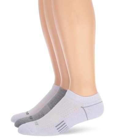 Balega Zulu Cushioning Performance No Show Active Lifestyle Socks for Men and Women (3 Pair) Small White