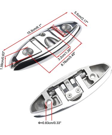 YaeMarine 6 Stainless Folding Cleat - Marine Grade Steel Dock Cleat - Buy Online on SooperMarket.com