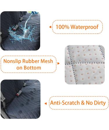 Honest Waterproof Bench Dog Car Seat Cover for Cars, Trucks & SUVs - 57W x 47L Black | Nonslip & Side Flap Pet Seat Cover - Buy Online on SooperMarket.com