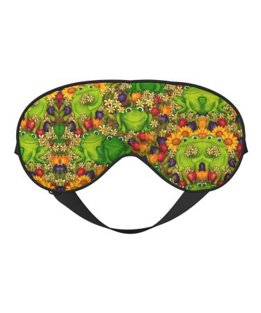 SSIMOO Frog Sleep Mask-Adjustable Breathable Fashionable Eye Mask for A Comfortable Sleep Experience Black