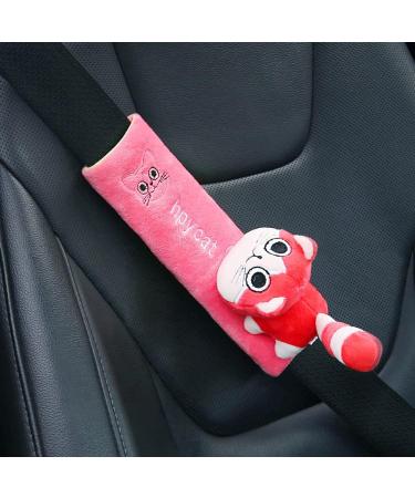 MHwan Cartoon Seat Belt Pads - 2 Soft Cover Straps for Kids & Adults - Protects Head & Shoulders - Cute Kittens Design - Buy Online on SooperMarket.com