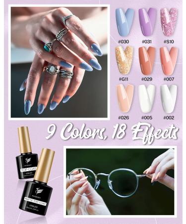 Phoenixy Poly Nail Gel Kit - 9 Colors Poly Nail Extension Gel with 48W LED UV Lamp | Extension Starter Kit Gift for Women - Buy Online on SooperMarket.com