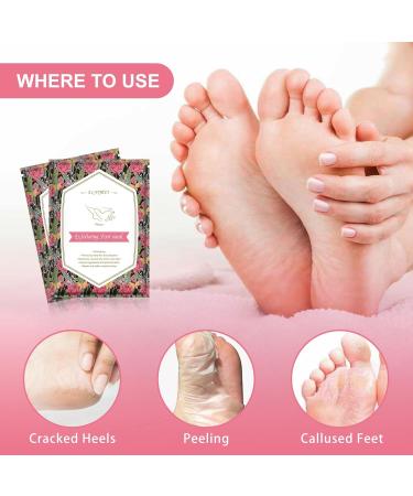Exfoliating Foot Mask 4 Pairs Moisturizes Nourishes Foot Peel Mask Natural Ingredients Peel Away Hard Skin Calluses Renew Skin Repair And Soften Cracked Heels Feet Masks Exfoliating Socks - Buy Online on SooperMarket.com