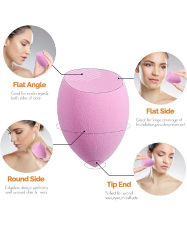 HEYMKGO 12pc Travel Size Makeup Brush Set with 2pc Sponges | Wooden Handle Brushes for Foundation, Blush, Eyeshadow & More - Buy Online on SooperMarket.com