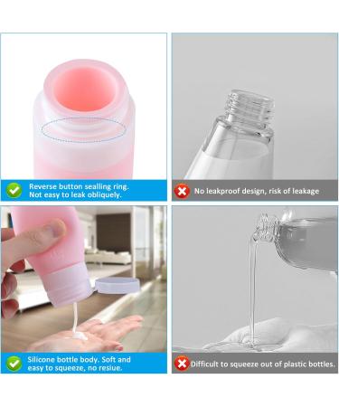 Vexillic 16-Piece Silicone Travel Bottles Set - 90ml BPA-Free Bottles for Shampoo Cream & Shower Gel - Perfect for International Travel - Buy Online on SooperMarket.com