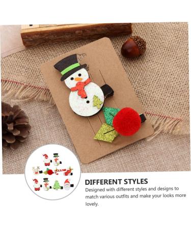 ABOOFAN 8 Sets Christmas Suit Hairpin Christmas Hair Grips Hairpin for Xmas Santa Hair Clips Elk Santa Hair Barrettes Xmas Hair Women s Suits Christmas Hair Clip Cloth Bobby Child Antlers - Buy Online on SooperMarket.com