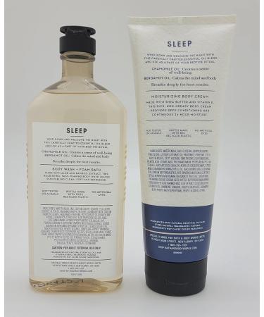 Bath & Body Works Aromatherapy: SLEEP Chamomile + Bergamot Body Wash & Foam Bath + Body Cream Bundle - 2 pc Full Size - Buy Online on SooperMarket.com