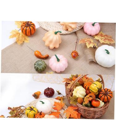 IMIKEYA 6pcs Halloween Pumpkin Crafts Halloween Foam Pumpkins White Pumpkins Orange Decor Simulation Artificial Pumpkin Painted Pumpkins Fake Pumpkins Diy Shape Mini Decorations - Buy Online on SooperMarket.com