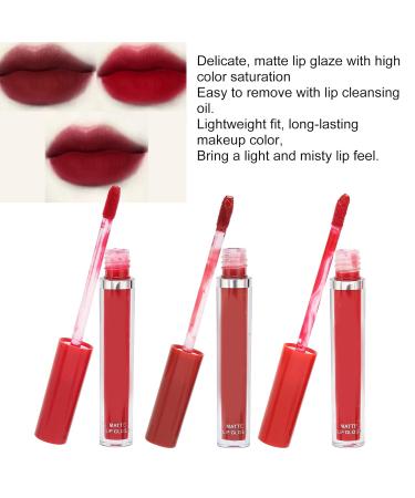 3PC Lipstick Set - Long-Lasting Matte Liquid Lipstick | Waterproof Lip Gloss for Teens | Non-Stick Cup Makeup - Buy Online on SooperMarket.com