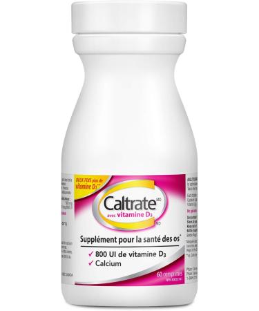 Caltrate with Vitamin D3 (60 Count) 600 mg Calcium Vitamin D3 Bone Health Supplement - Buy Online on SooperMarket.com