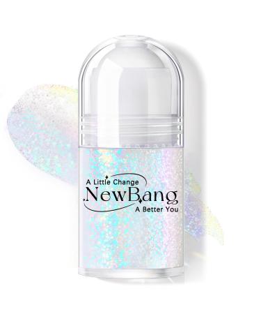 NewBang Roll-on Holographic Body Glitter Gel for Body Face Hair Chameleon Color Changing Glitter Gel Under Light Chunky Mermaid Sequins Festival Party Body Shimmer Glitter Makeup (9# Golden Ocean)