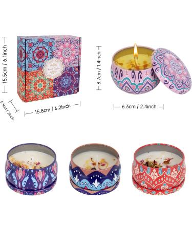 XTDMJ Fragrance Candles Gift Set - 4 Natural Soy Wax Aromatherapy Candles for Stress Relief & Relaxation | Ideal for Christmas Birthdays Baths & Yoga - Buy Online on SooperMarket.com