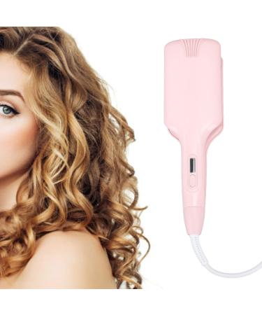 3 Barrel Hair Waver 70W Portable CurlingAdjustable Rapid Heating Curling Wand for All Hair Lengths (Pink) (UK Plug)