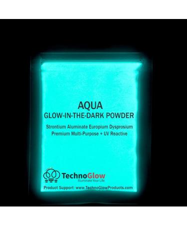 Glow in The Dark Powder - Natural Aqua PRO-Series 1oz - Multipurpose Glow Colors - Buy Online on SooperMarket.com