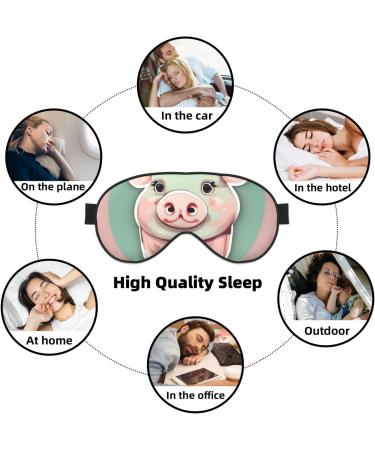 Cute Long Ear Pig Soft Sleep Eye Mask | Breathable Female Eye Patch for Travel & Relaxation - Buy Online on SooperMarket.com