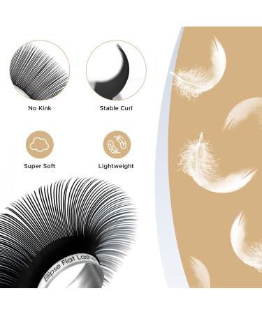 LashView 0.20mm D Curl Ellipse Flat Eyelash Extensions - Soft & Easy Application Mixed Tray (1 Pack) - Buy Online on SooperMarket.com