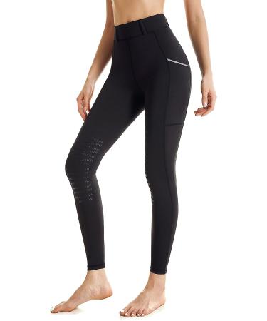 FunRiding Women's Horse Riding Tights with Pockets & Silicone Grip - Black XS - Buy Online on SooperMarket.com