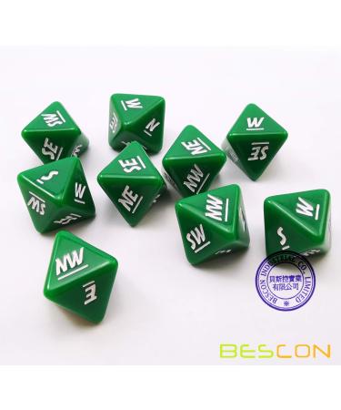 Bescon Emotion Weather & Direction Dice Set - 3 Piece Polyhedral RPG Dice in Blue, Green, Yellow - Buy Online on SooperMarket.com