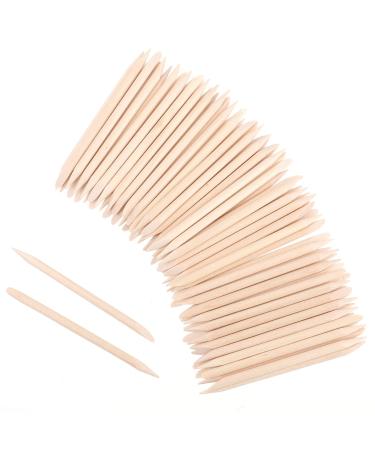 Nail chopsticks 200 pieces double -sided wood nail shaver orange wooden sticks 75mm nailart grinding stick manicure pedicure sticks tool for nail skin care art