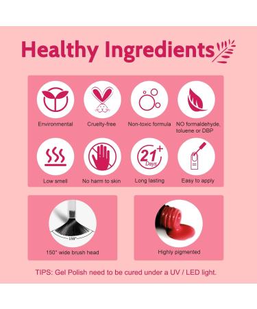 Lavender Violets 48-Piece Gel Polish Set with 54W Nail Lamp - Autumn Colours Starter Kit | Includes Nail Art Brush, Base Coat, Matte Top Coat, and No Wipe Top Coat | Q975 Q973 - Buy Online on SooperMarket.com