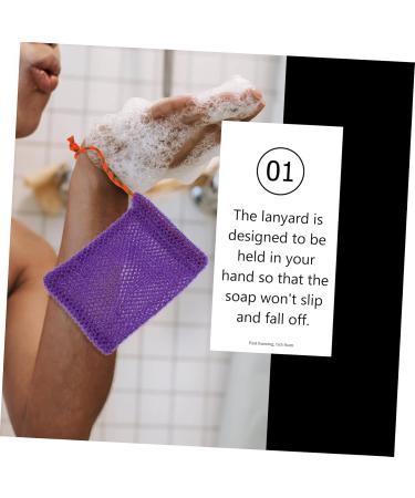 BELLIFFY 4pcs Bag Foaming Net Bath Cleaning Tool Drying Pouch Rapid Drying Towel Bubble Nylon - Buy Online on SooperMarket.com