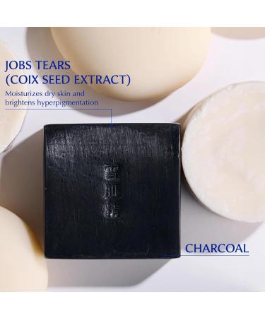 SEKKISEI Essence Soap - Herbal Charcoal Facial Cleansing Bar 4.2 oz | Best International Shipping - Buy Online on SooperMarket.com