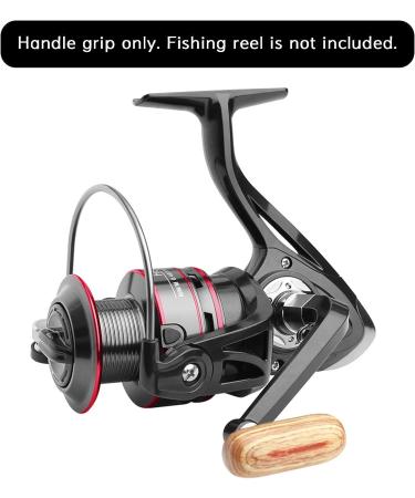 Lixada 3PCS Fishing Reel Power Handle Grip - Non-Slip Foldable Wooden Knob for Spinning Reel - Replacement Grip Parts - Buy Online on SooperMarket.com