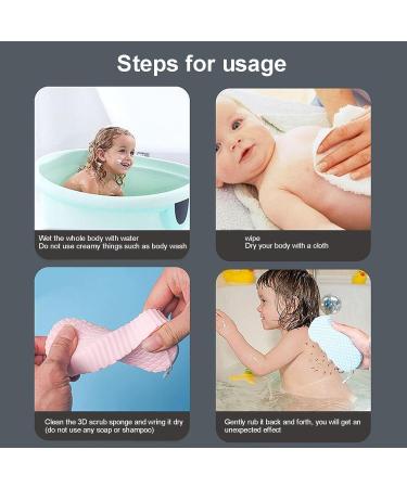 Super Soft Exfoliating Bath Sponge Spa Scrub Dead Skin Remove Magic Exfoliating Bath Sponge Dead Skin Remover for Body Skin Friendly and Reusable Shower Sponge for Adult Baby Pregnant Women - Buy Online on SooperMarket.com